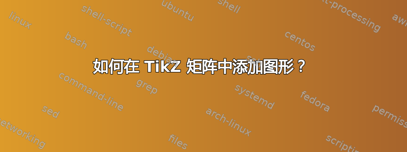 如何在 TikZ 矩阵中添加图形？