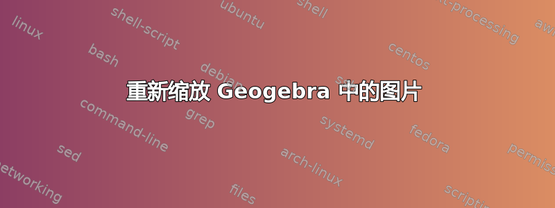 重新缩放 Geogebra 中的图片