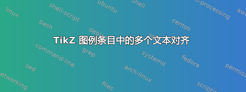 TikZ 图例条目中的多个文本对齐