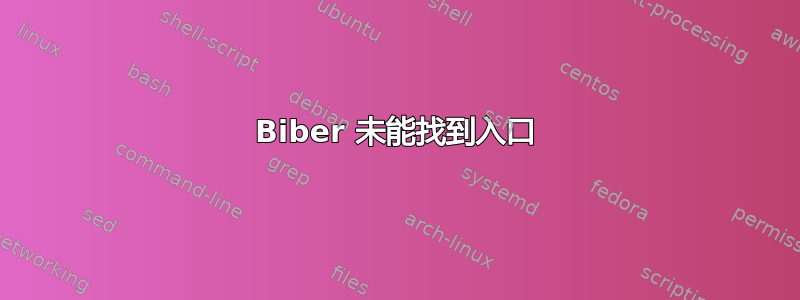 Biber 未能找到入口