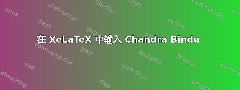 在 XeLaTeX 中输入 Chandra Bindu