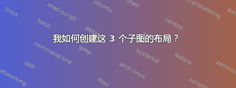 我如何创建这 3 个子图的布局？