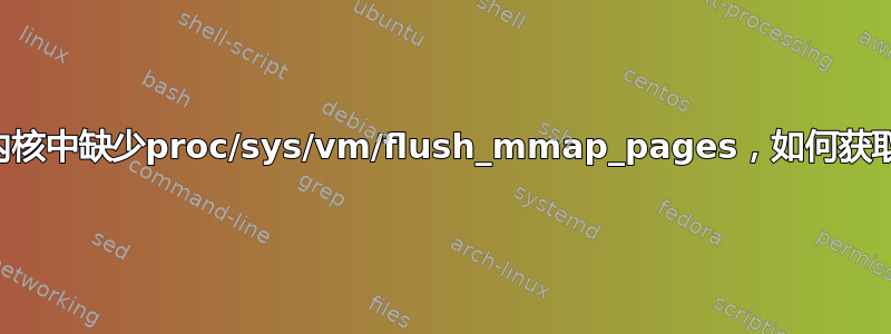 3.9内核中缺少proc/sys/vm/flush_mmap_pages，如何获取？