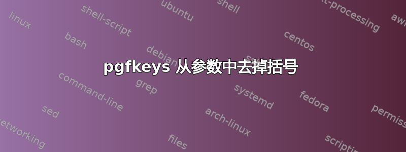 pgfkeys 从参数中去掉括号