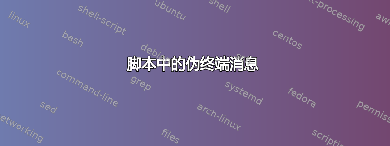 脚本中的伪终端消息