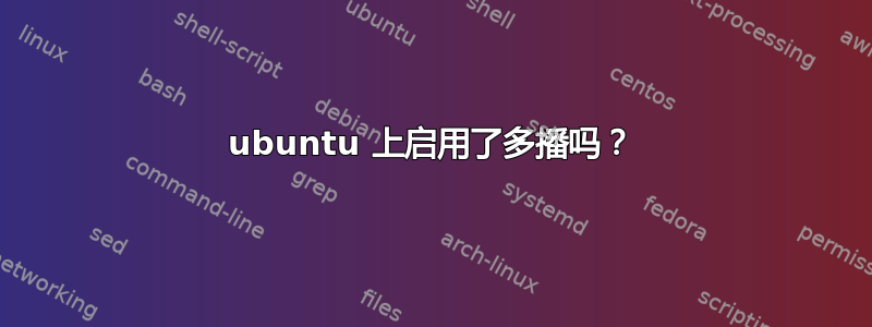 ubuntu 上启用了多播吗？