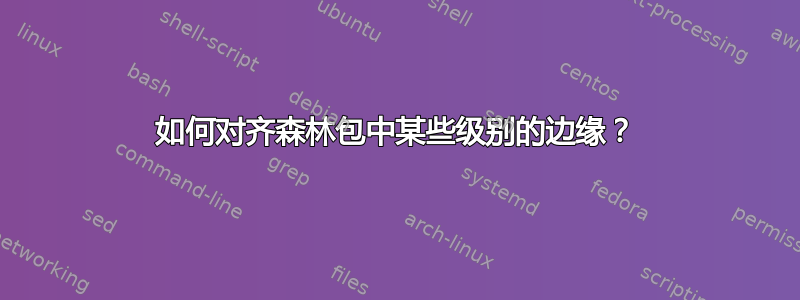 如何对齐森林包中某些级别的边缘？