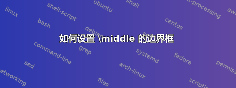 如何设置 \middle 的边界框