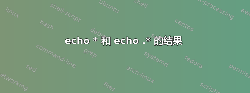 echo * 和 echo .* 的结果