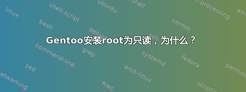 Gentoo安装root为只读，为什么？