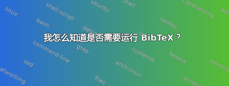 我怎么知道是否需要运行 BibTeX？