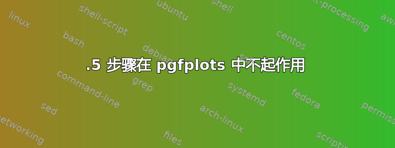 0.5 步骤在 pgfplots 中不起作用