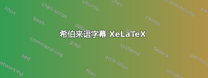 希伯来语字幕 XeLaTeX