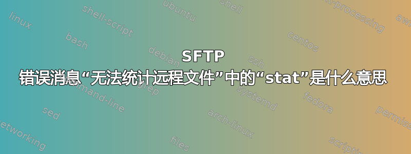 SFTP 错误消息“无法统计远程文件”中的“stat”是什么意思