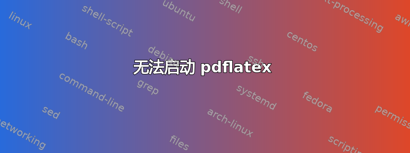 无法启动 pdflatex