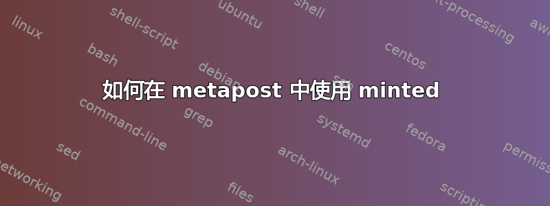 如何在 metapost 中使用 minted