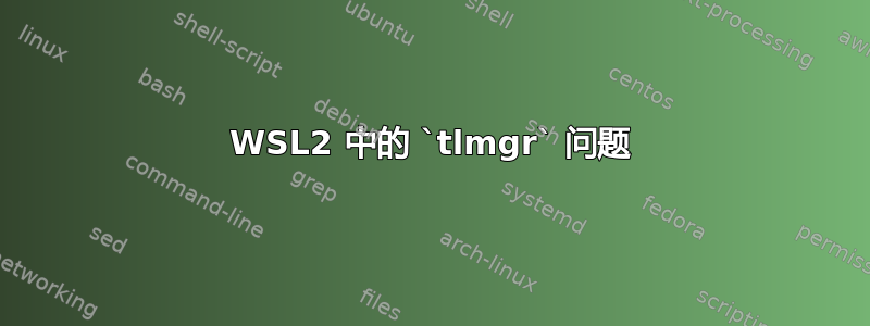 WSL2 中的 `tlmgr` 问题