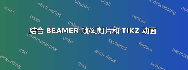 结合 BEAMER 帧/幻灯片和 TIKZ 动画