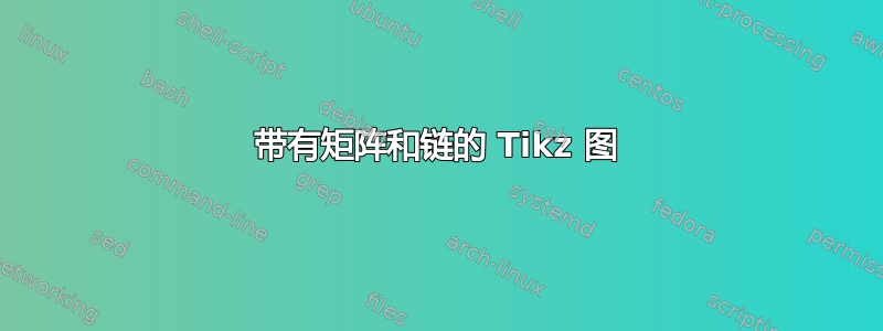 带有矩阵和链的 Tikz 图