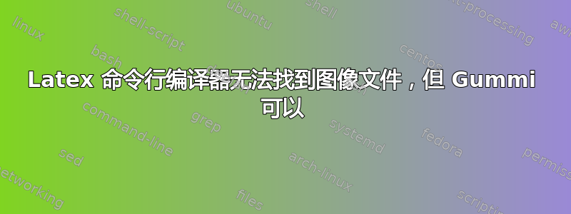 Latex 命令行编译器无法找到图像文件，但 Gummi 可以