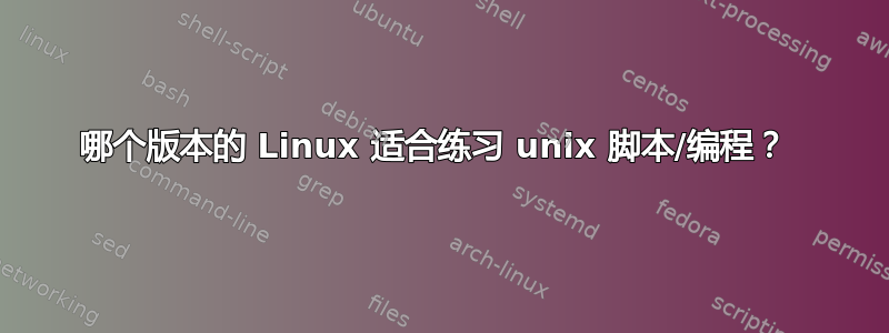 哪个版本的 Linux 适合练习 unix 脚本/编程？ 