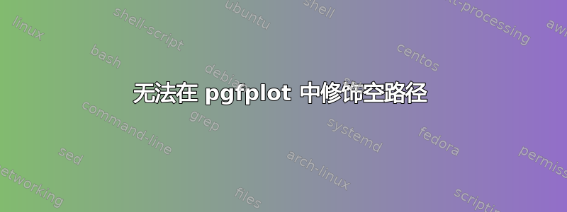 无法在 pgfplot 中修饰空路径