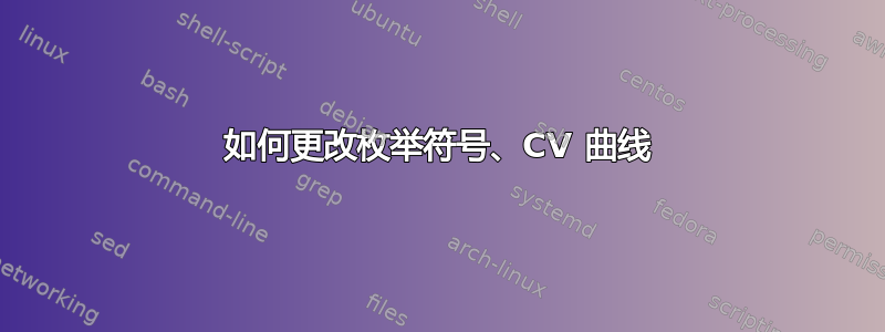 如何更改枚举符号、CV 曲线