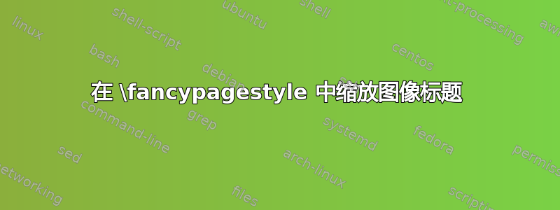 在 \fancypagestyle 中缩放图像标题