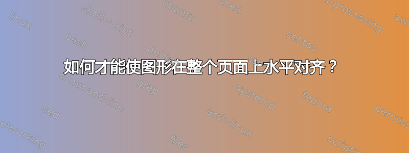 如何才能使图形在整个页面上水平对齐？