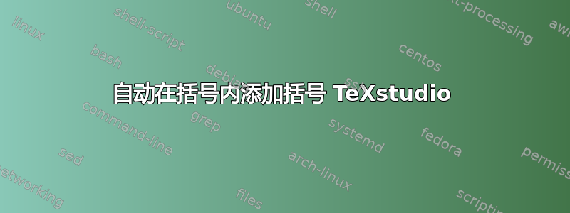 自动在括号内添加括号 TeXstudio