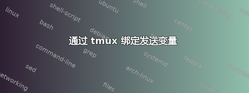 通过 tmux 绑定发送变量