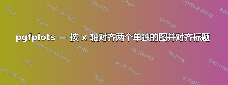 pgfplots — 按 x 轴对齐两个单独的图并对齐标题