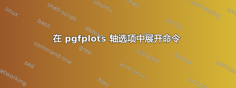 在 pgfplots 轴选项中展开命令