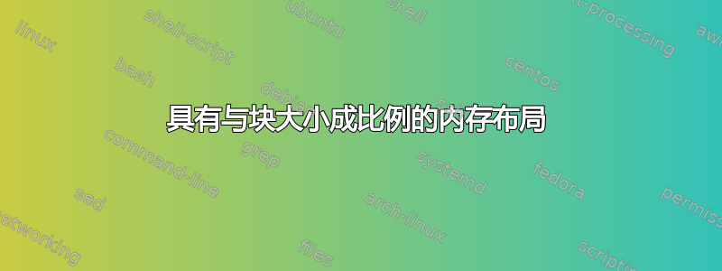 具有与块大小成比例的内存布局