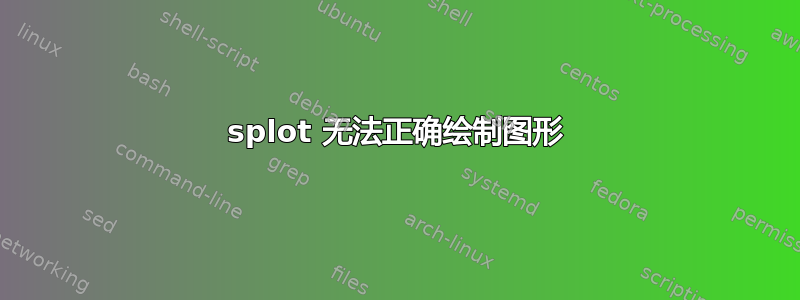 splot 无法正确绘制图形