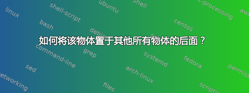 如何将该物体置于其他所有物体的后面？