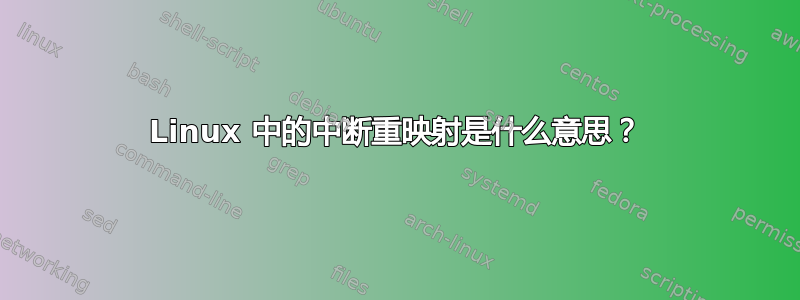 Linux 中的中断重映射是什么意思？