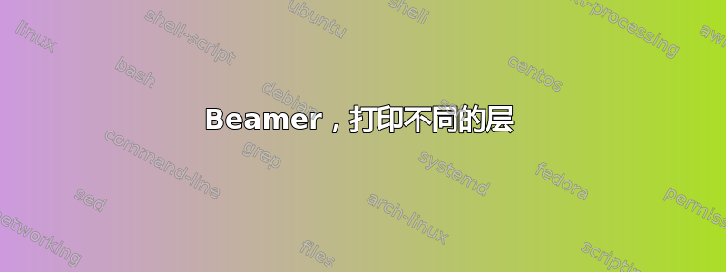 Beamer，打印不同的层