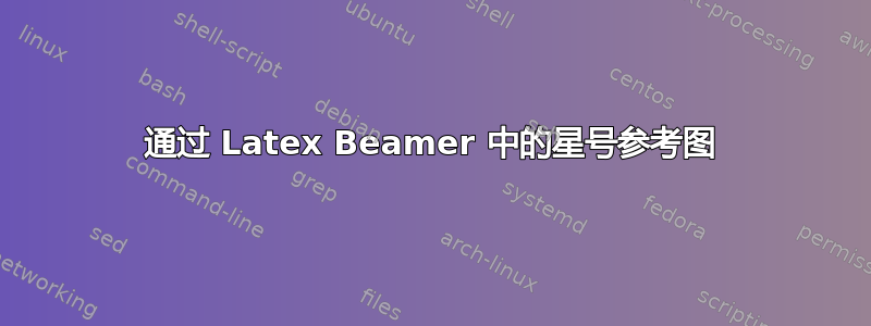 通过 Latex Beamer 中的星号参考图