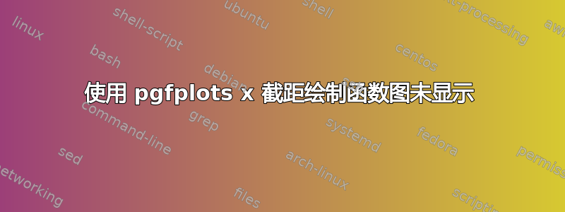 使用 pgfplots x 截距绘制函数图未显示