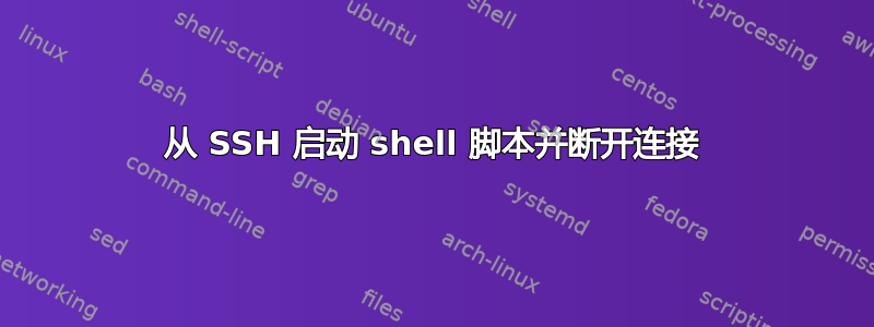 从 SSH 启动 shell 脚本并断开连接