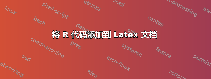 将 R 代码添加到 Latex 文档