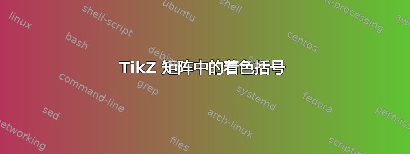 TikZ 矩阵中的着色括号