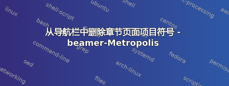 从导航栏中删除章节页面项目符号 - beamer-Metropolis