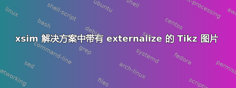 xsim 解决方案中带有 externalize 的 Tikz 图片