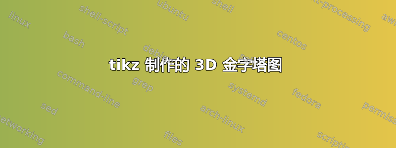 tikz 制作的 3D 金字塔图