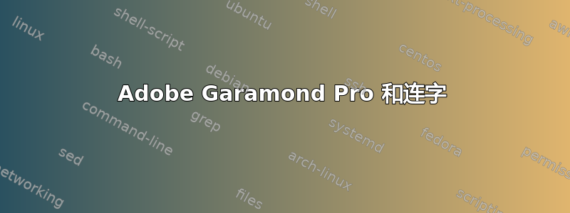 Adobe Garamond Pro 和连字