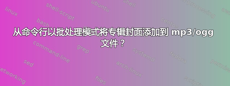 从命令行以批处理模式将专辑封面添加到 mp3/ogg 文件？