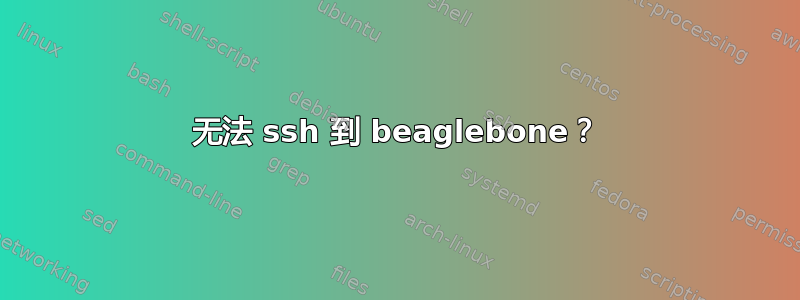 无法 ssh 到 beaglebone？