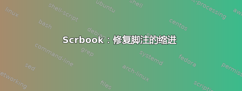 Scrbook：修复脚注的缩进